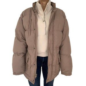 Vintage 90s Beige Down Puffer Jacket XL